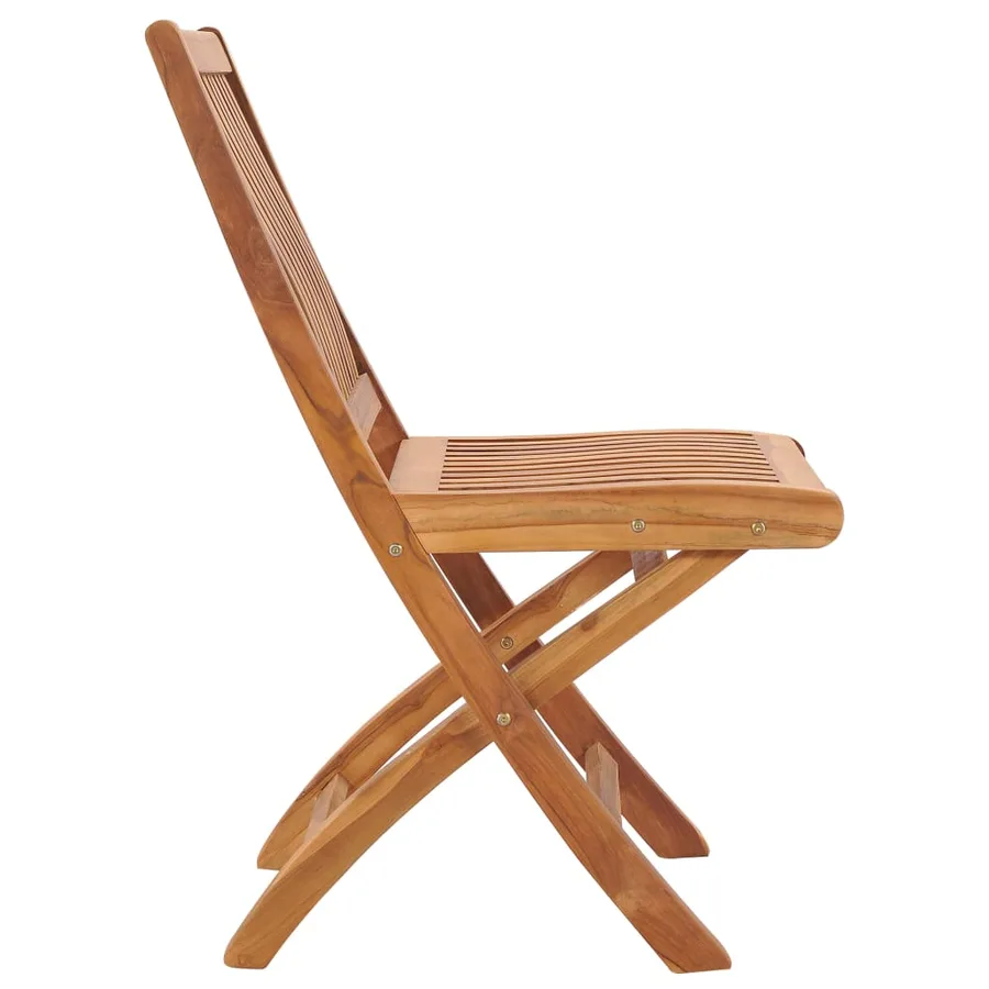 Chaises pliables de jardin lot de 8 Bois de teck solide - 4