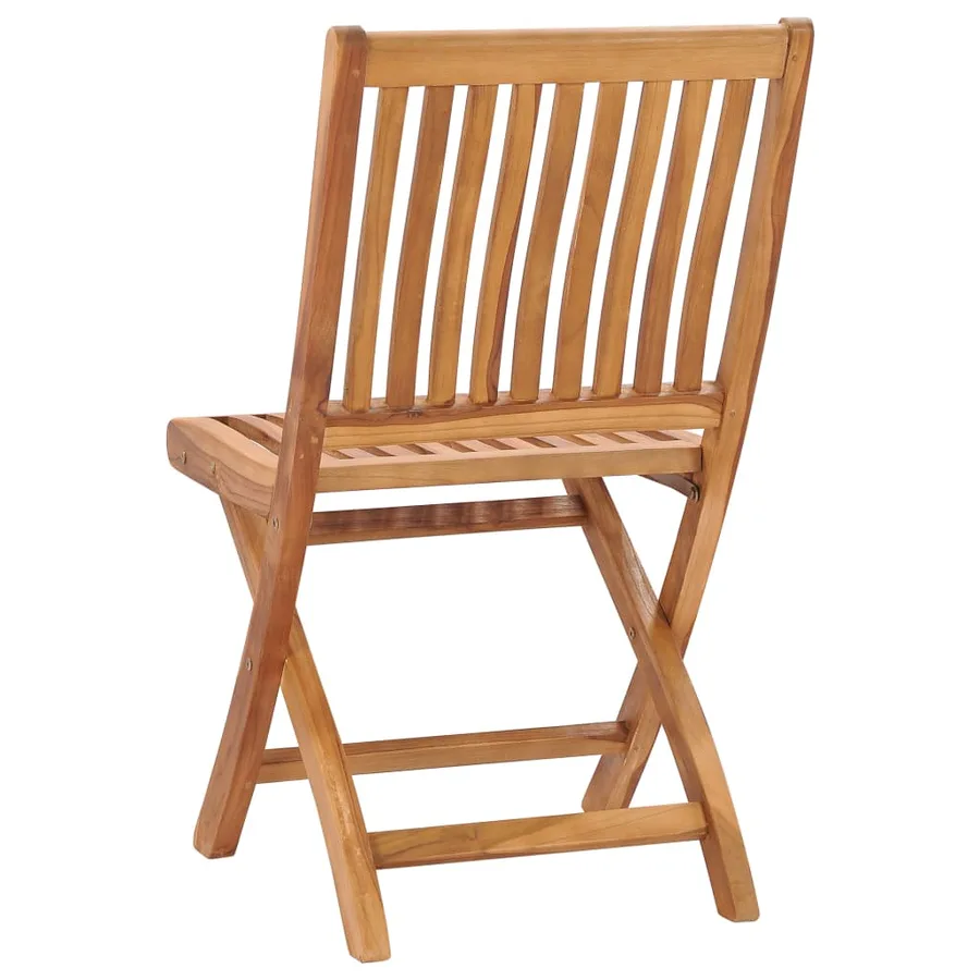 Chaises pliables de jardin lot de 8 Bois de teck solide - 5