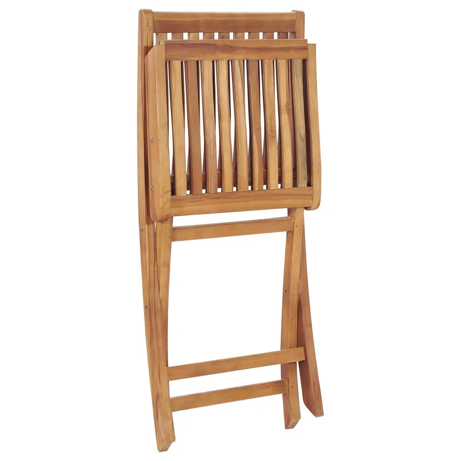 Chaises pliables de jardin lot de 8 Bois de teck solide - 6