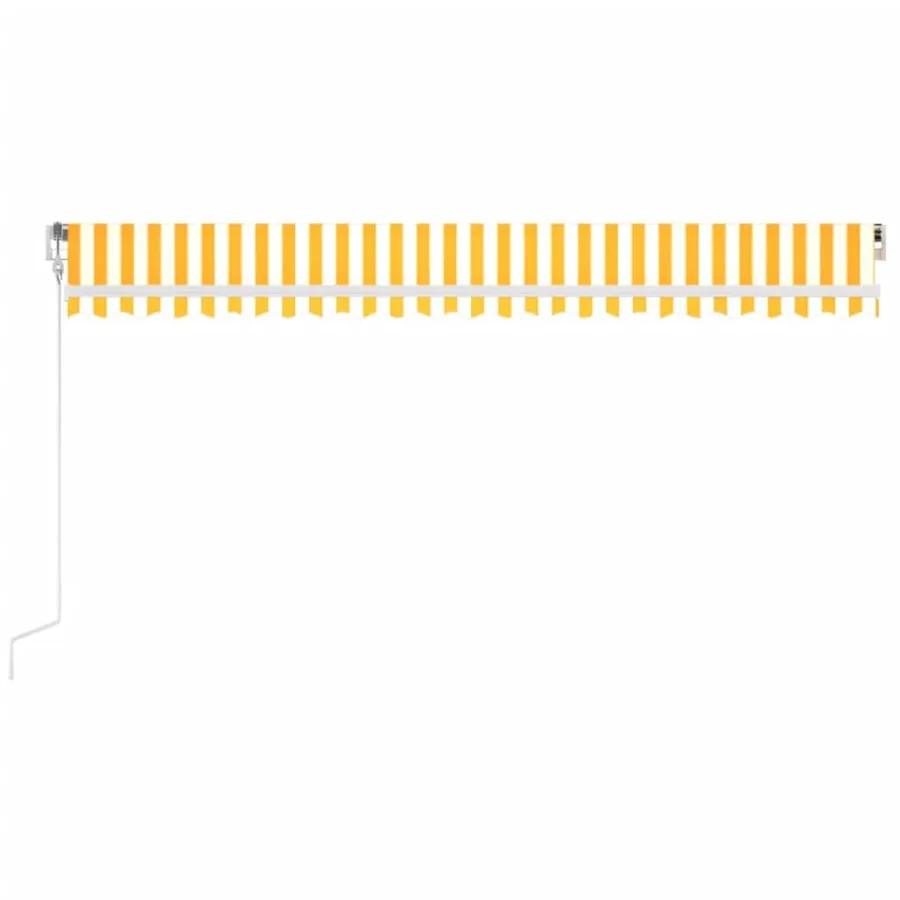 Auvent rétractable automatique 500x350 cm Jaune et blanc - 4