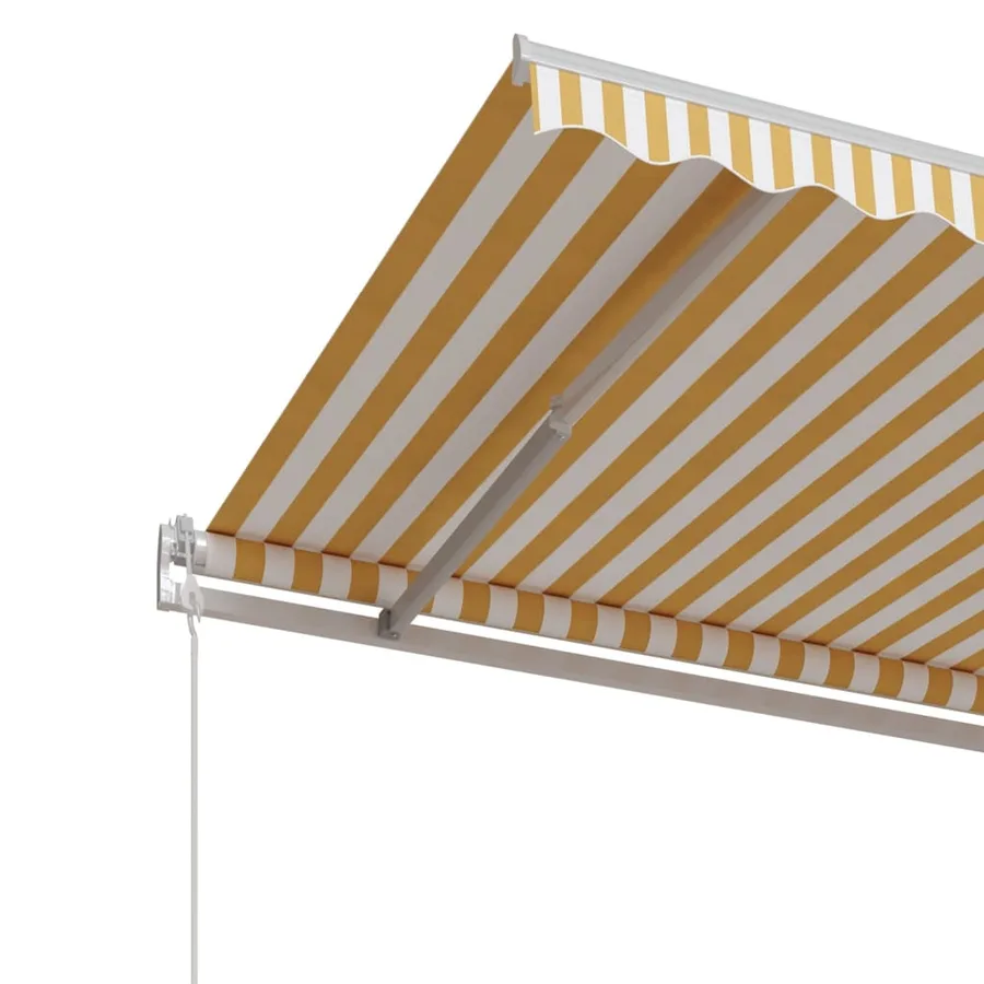 Auvent rétractable automatique 500x350 cm Jaune et blanc - 5