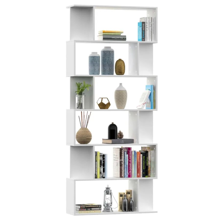 Bibliothèque/Séparateur de pièce Blanc Bois d'ingénierie - 3