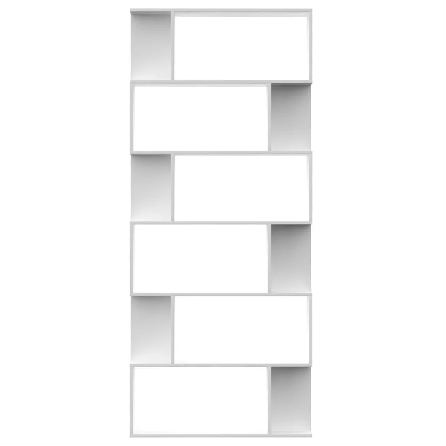 Bibliothèque/Séparateur de pièce Blanc Bois d'ingénierie - 5