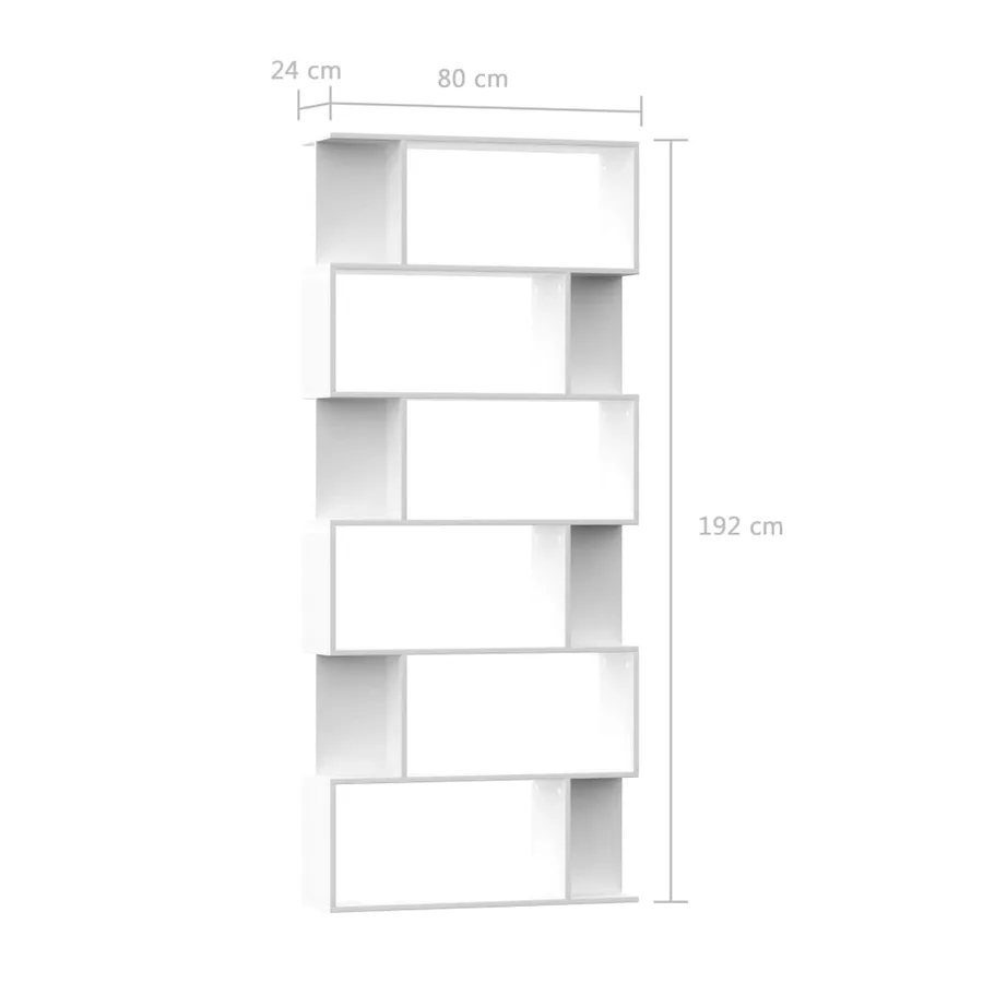Bibliothèque/Séparateur de pièce Blanc Bois d'ingénierie - 7