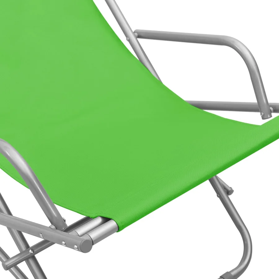 Chaises à bascule lot de 2 Acier Vert - 7