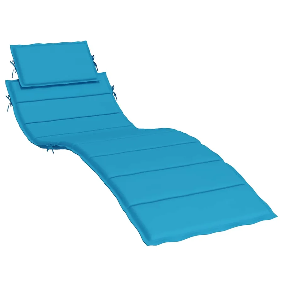 Coussin de chaise longue bleu 186x58x4 cm tissu oxford - 2