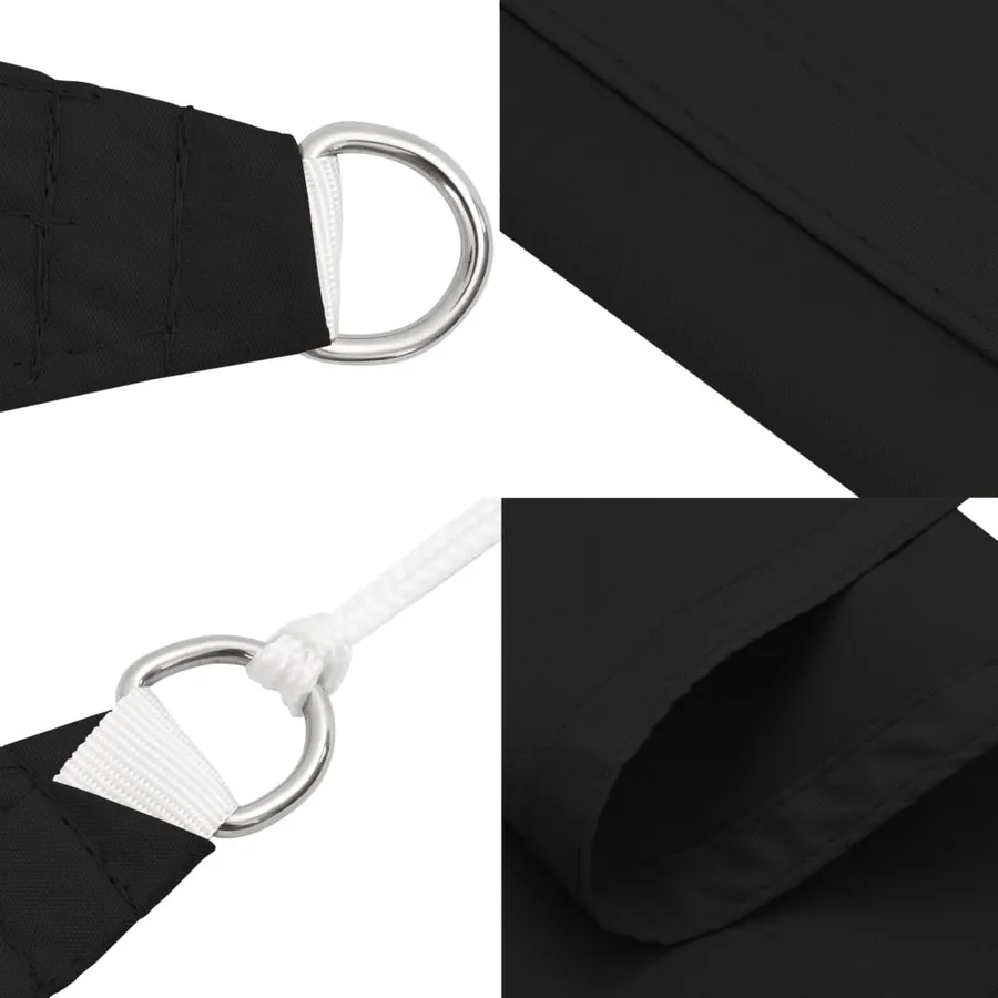 Voile de parasol tissu oxford rectangulaire 2x3 m noir - 7