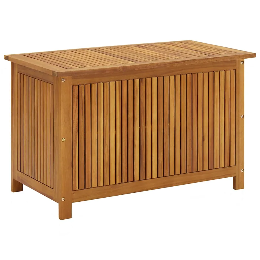 Boîte de rangement de jardin 90x50x58 cm bois d'acacia massif - 2