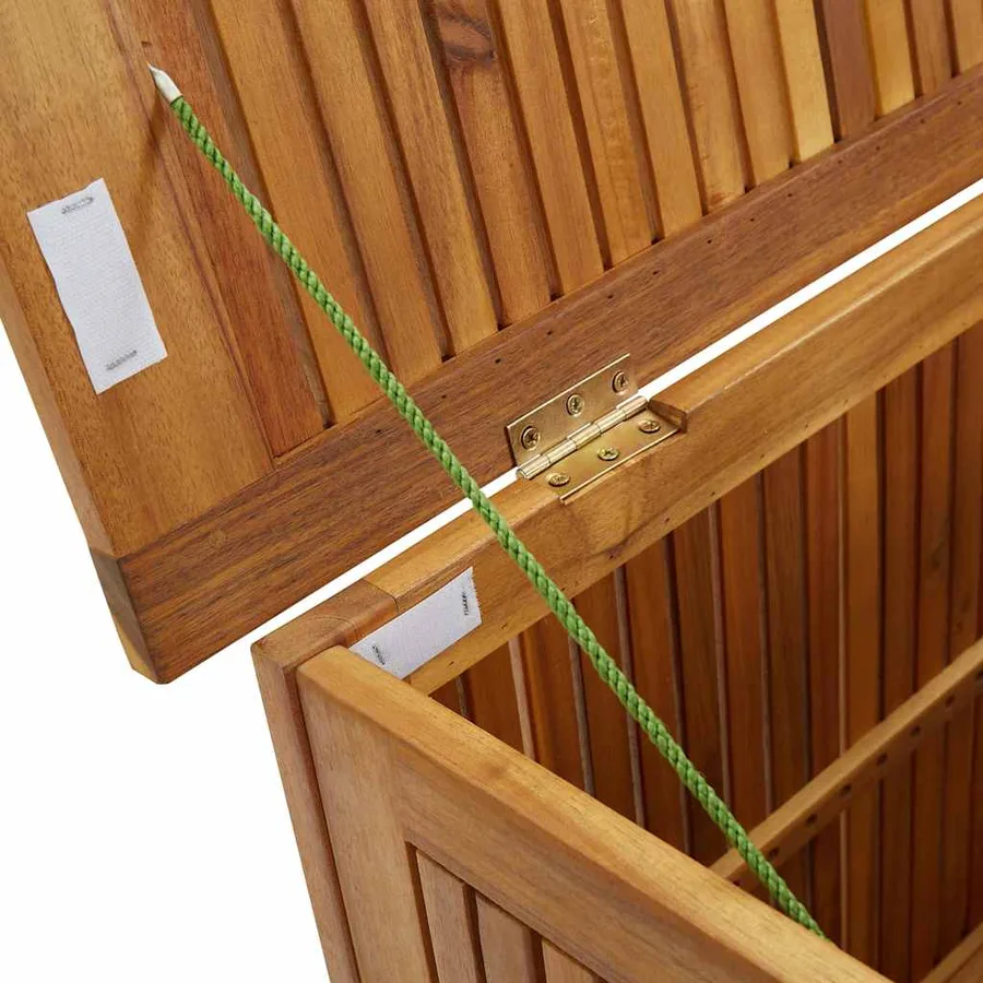 Boîte de rangement de jardin 90x50x58 cm bois d'acacia massif - 8
