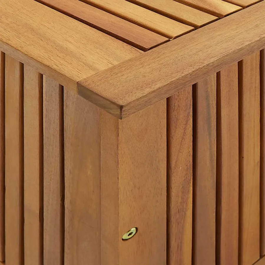 Boîte de rangement de jardin 90x50x58 cm bois d'acacia massif - 9