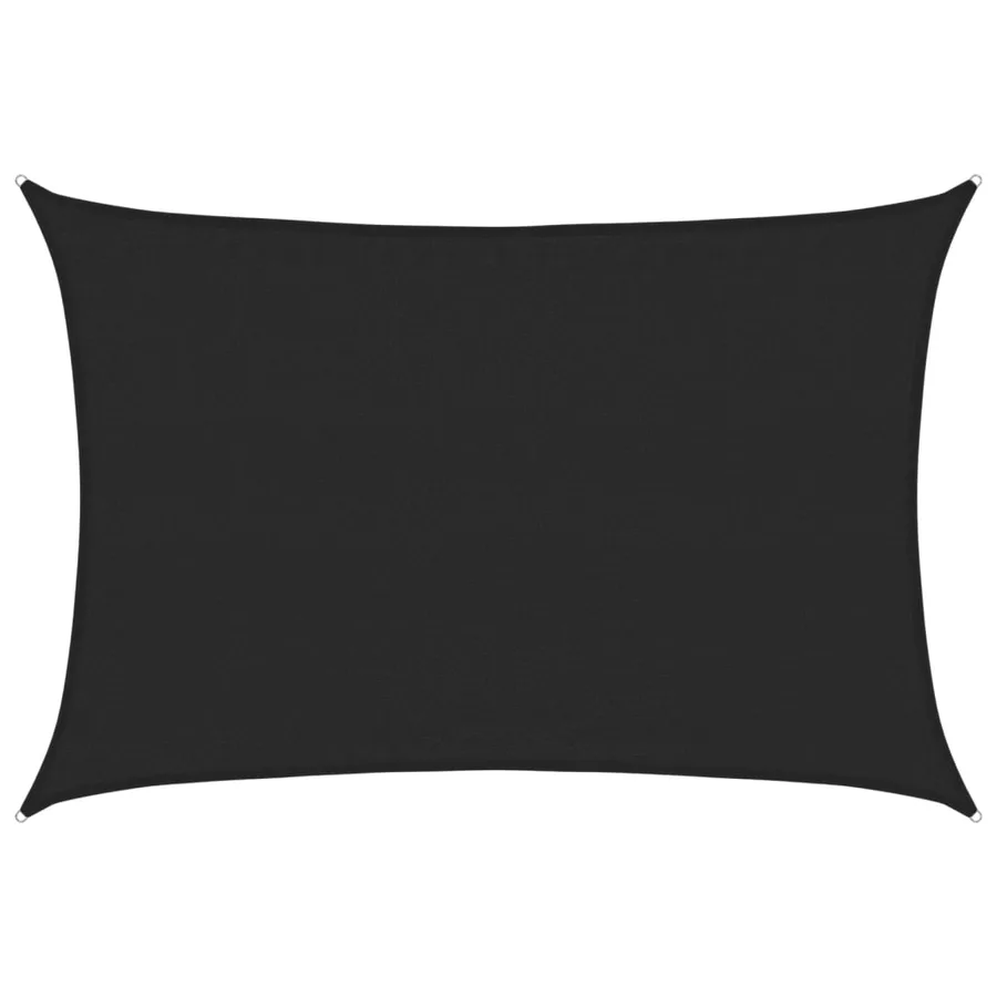 Voile d'ombrage 160 g/m² Noir 3,5x4,5 m PEHD - 2