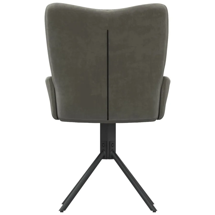 Chaises pivotantes à manger lot de 2 Gris foncé Velours - 7