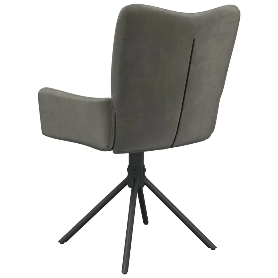 Chaises pivotantes à manger lot de 2 Gris foncé Velours - 8