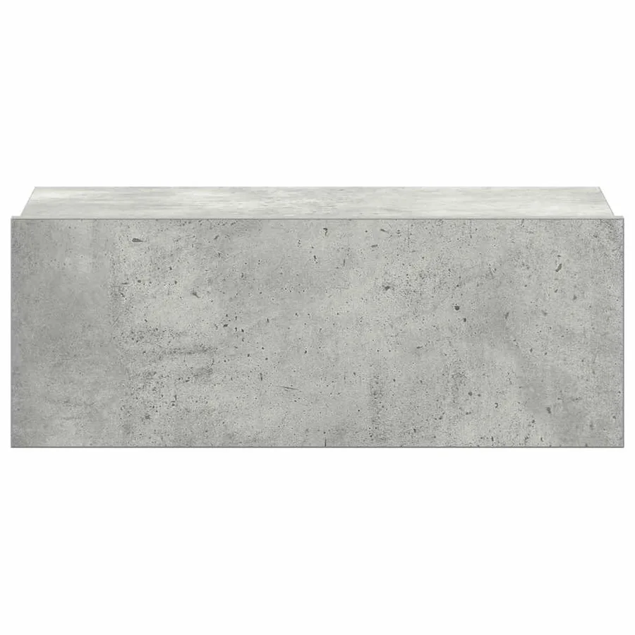 Table de chevet flottante Gris béton Bois d'ingénierie - 6