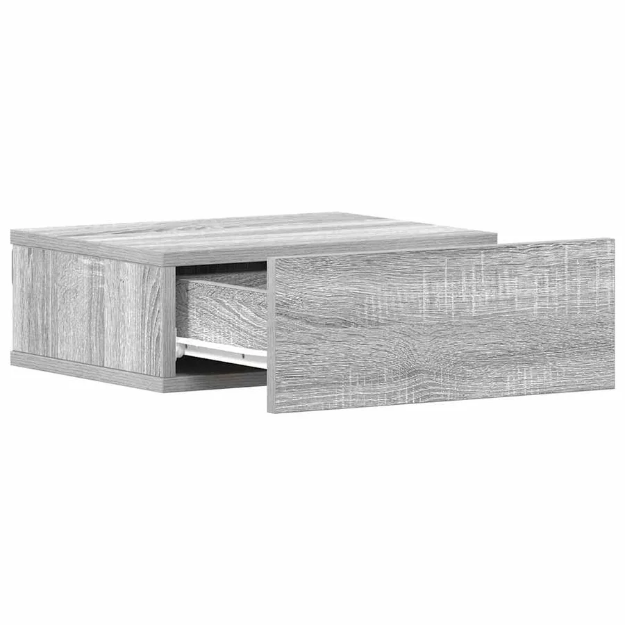 Table de chevet flottante Sonoma gris 40x30x15 cm - 5