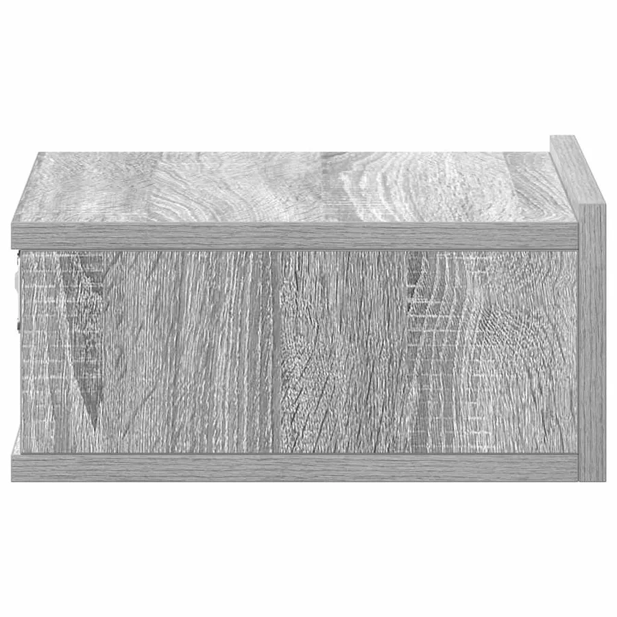 Table de chevet flottante Sonoma gris 40x30x15 cm - 7