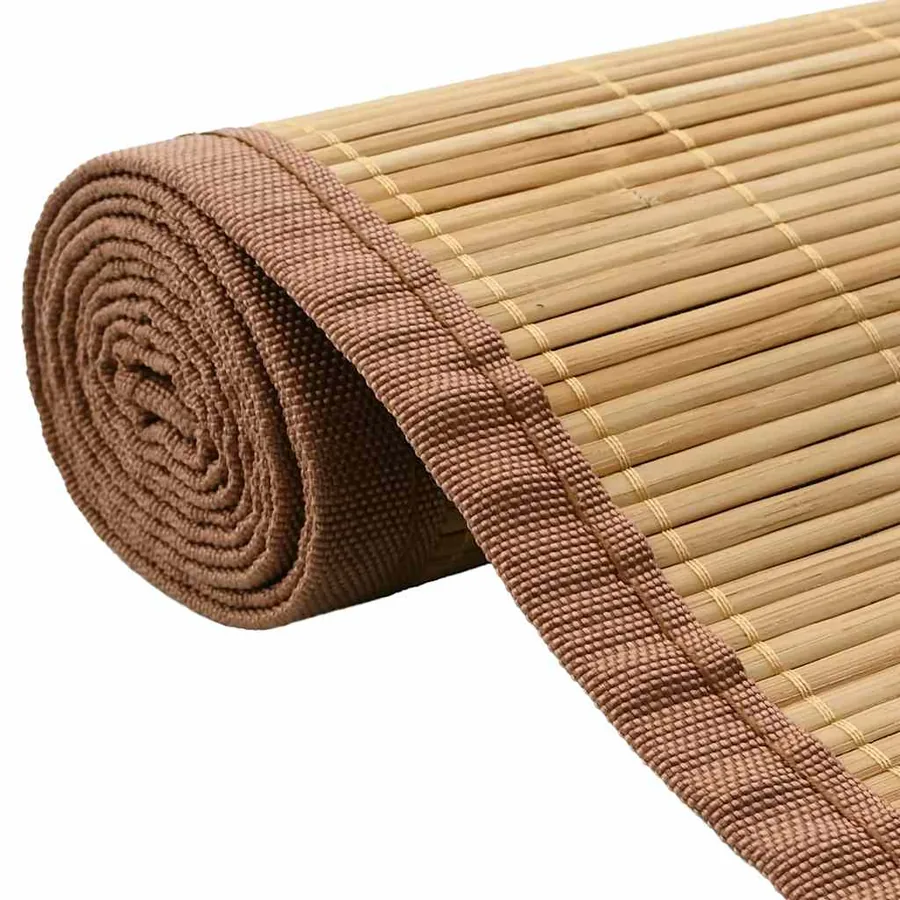 Tapis en bambou 100x160 cm Marron - 4