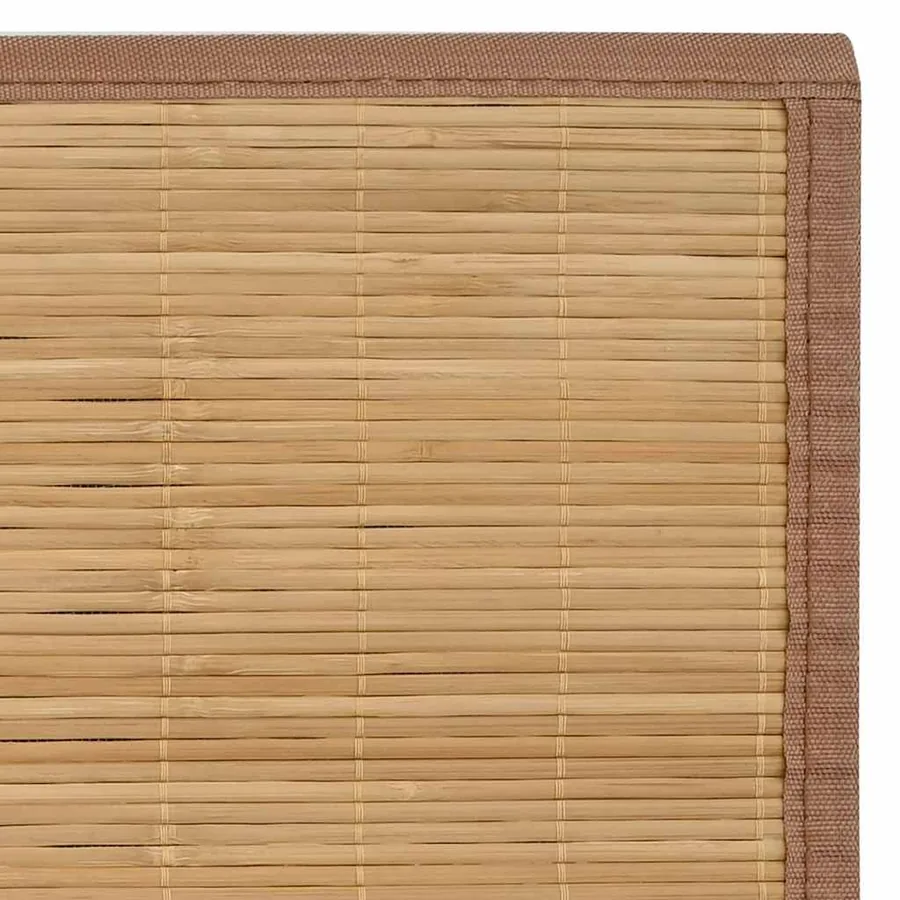 Tapis en bambou 100x160 cm Marron - 6
