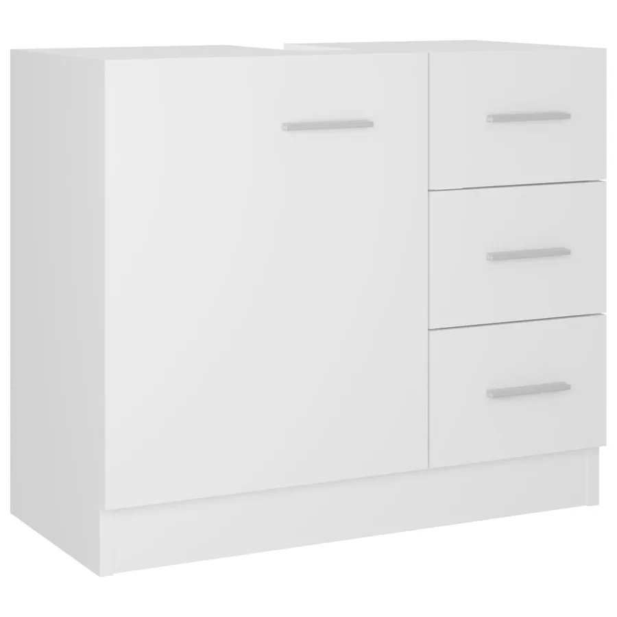 Armoire d'évier Blanc 63x30x54 cm Bois d'ingénierie - 2