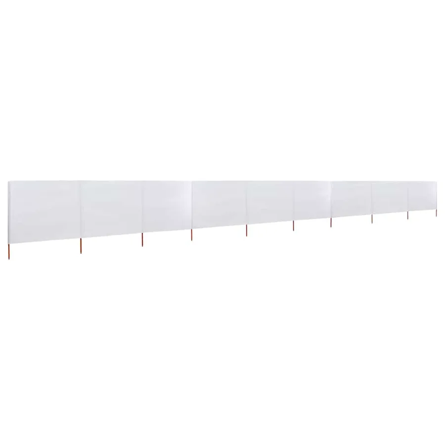 Paravent 9 panneaux Tissu 1200 x 120 cm Blanc sable - 2