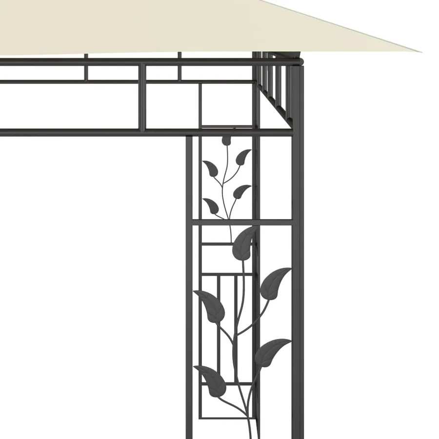 Belvédère avec moustiquaire 6x3x2,73 m Crème - 5