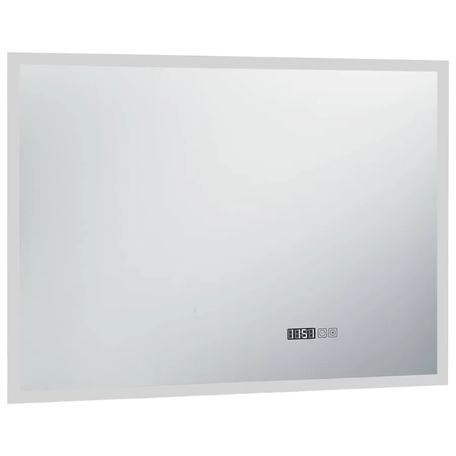 Miroir à LED et capteur tactile et affichage d'heure 100x60 cm - 3