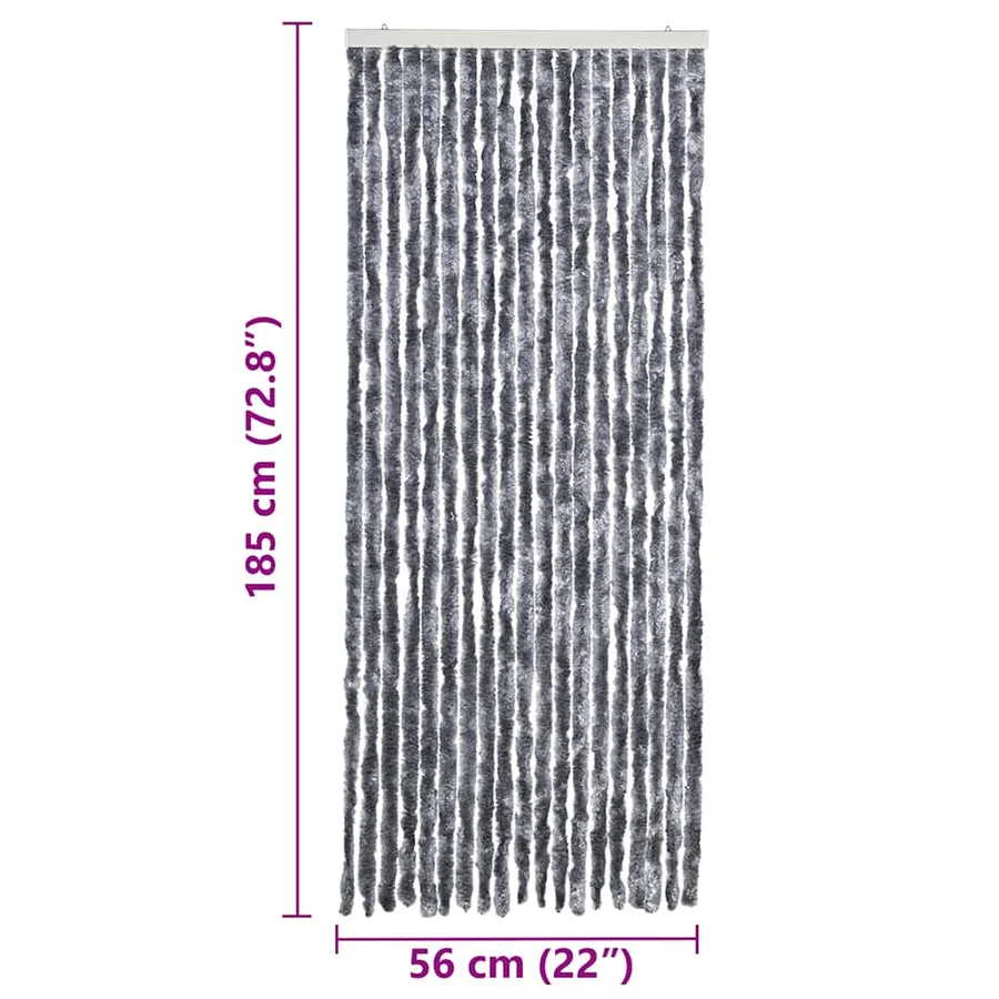 Moustiquaire Argenté 56x185 cm Chenille - 7