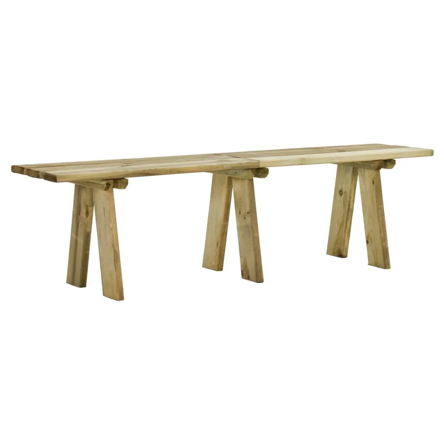 Banc de jardin 160 cm bois de pin massif imprégné - 2