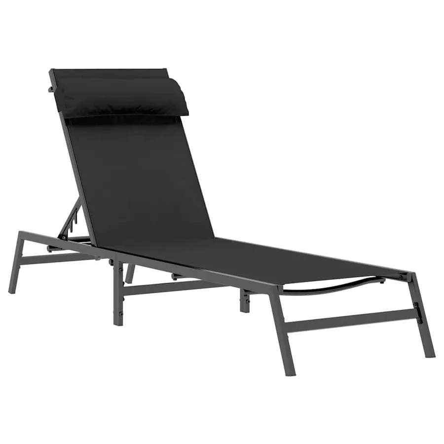 Chaise longue acier anthracite - 10