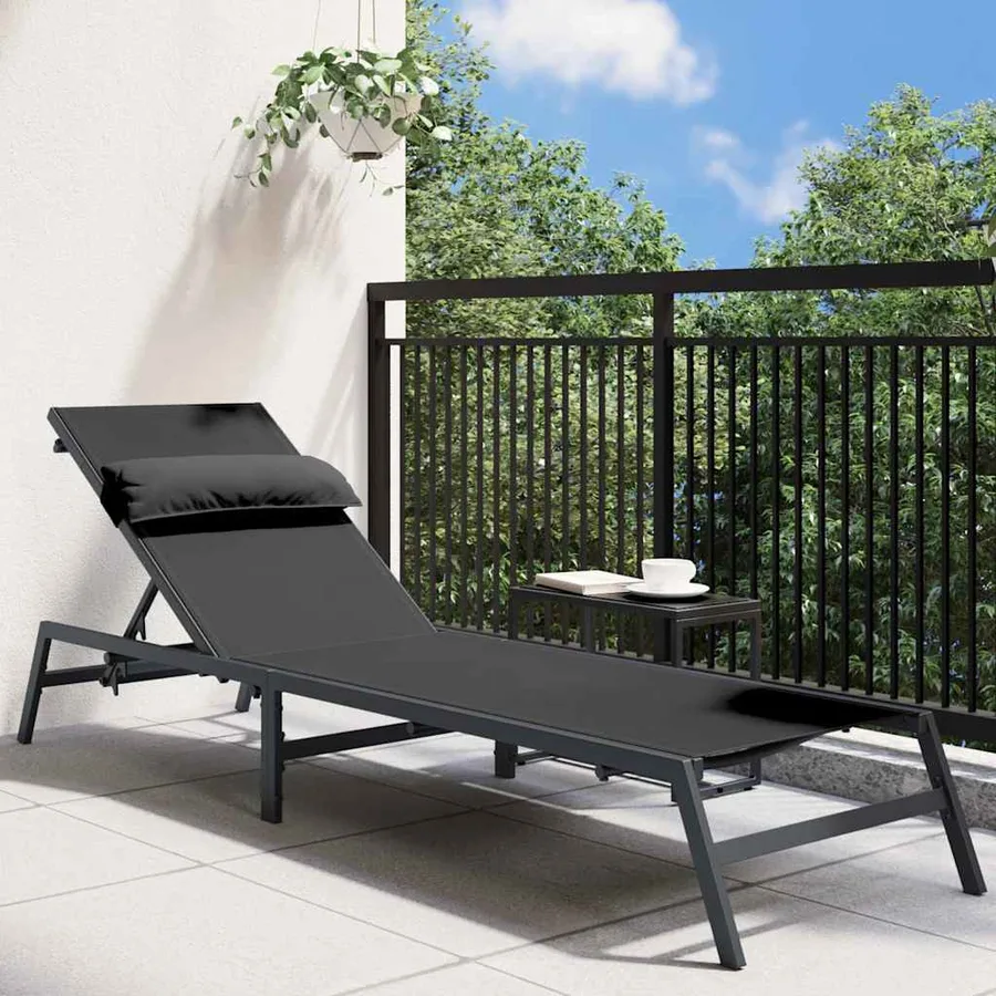 Chaise longue acier anthracite - 11