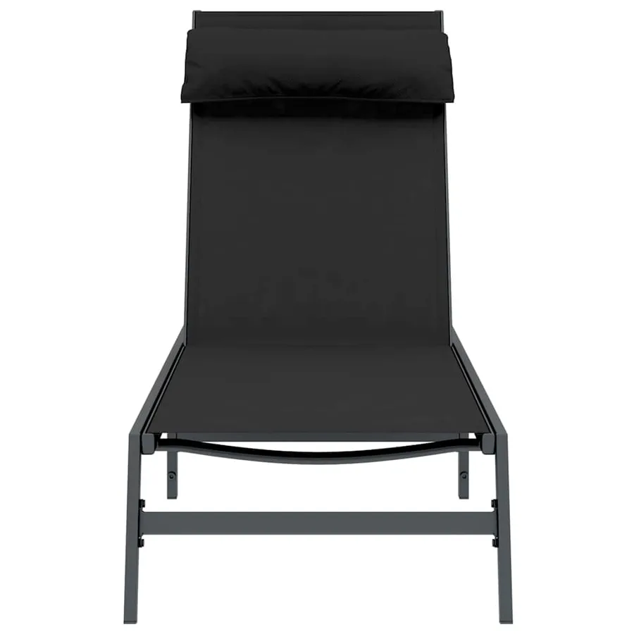 Chaise longue acier anthracite - 12