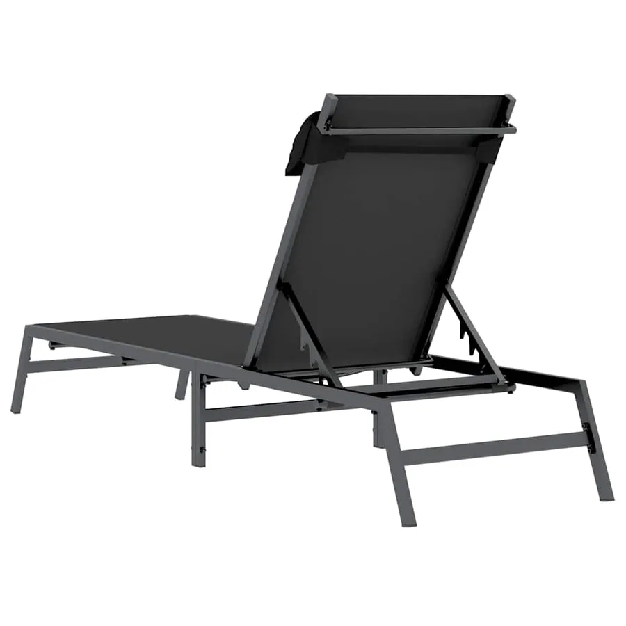 Chaise longue acier anthracite - 14