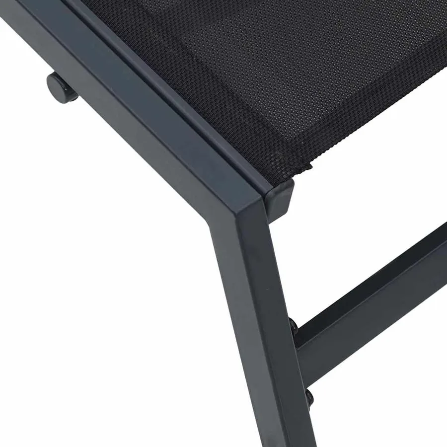 Chaise longue acier anthracite - 17