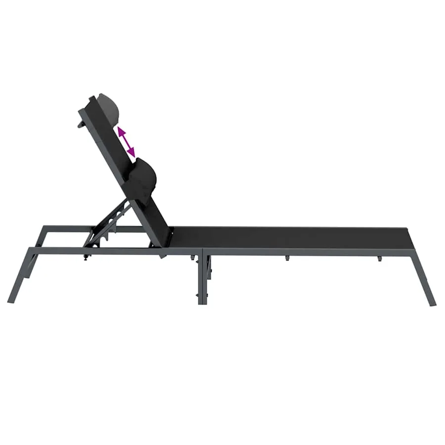 Chaise longue acier anthracite - 19