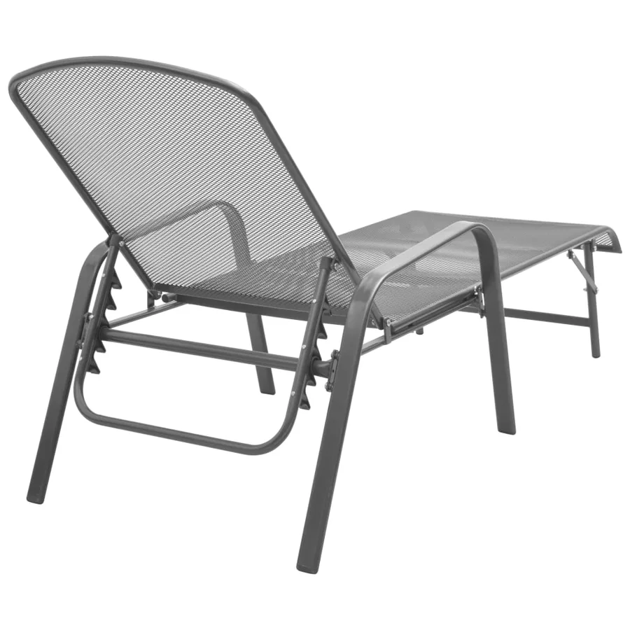 Chaise longue acier anthracite - 4