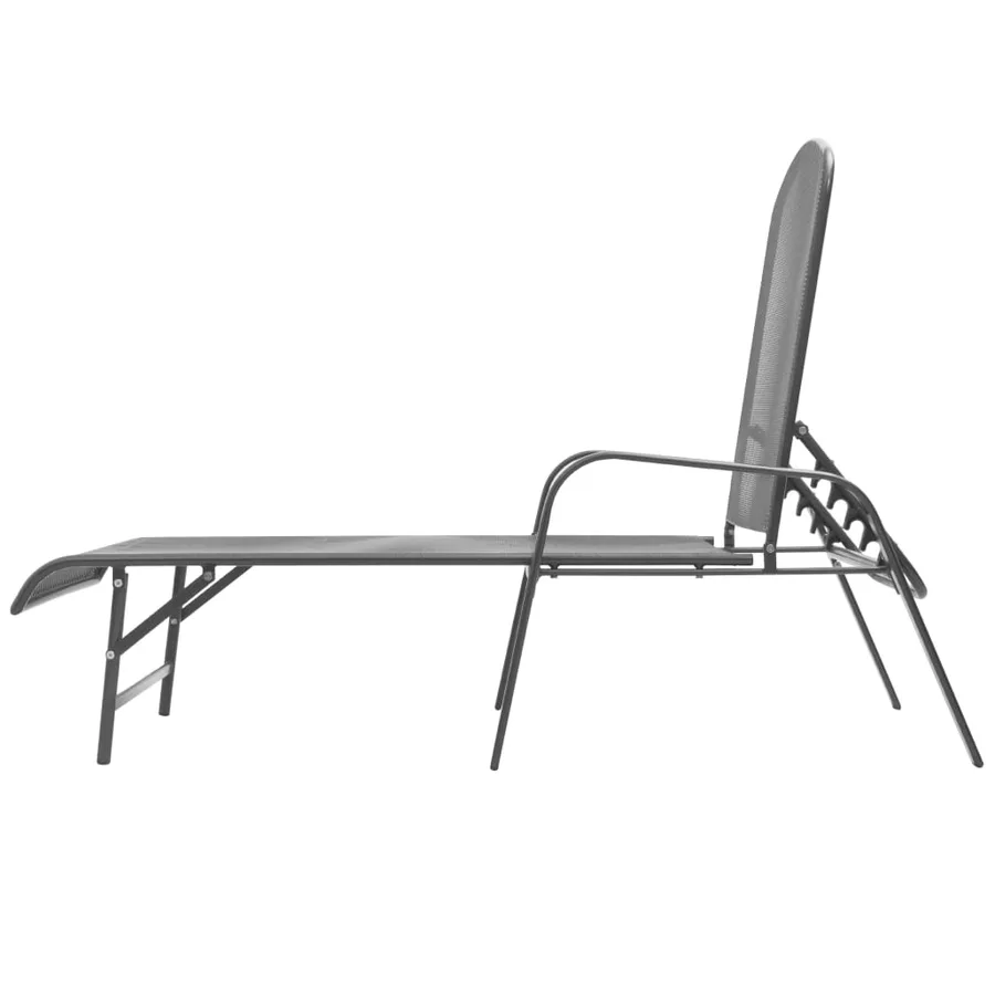 Chaise longue acier anthracite - 5
