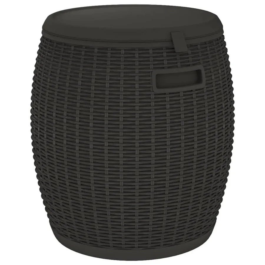 Boîte de rangement de jardin 4 en 1 noir polypropylène - 2
