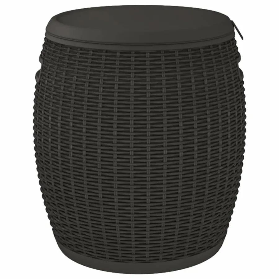 Boîte de rangement de jardin 4 en 1 noir polypropylène - 5