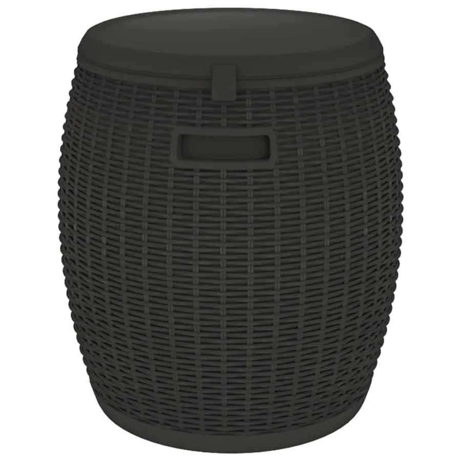 Boîte de rangement de jardin 4 en 1 noir polypropylène - 6