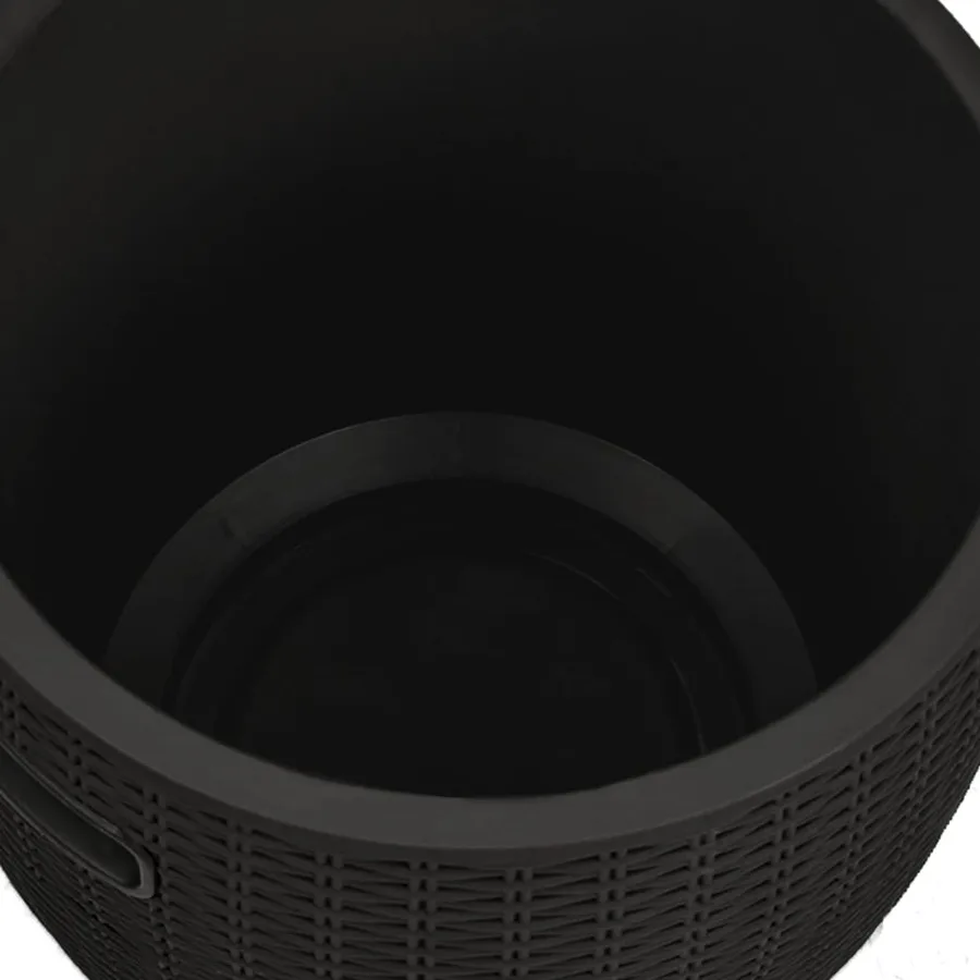 Boîte de rangement de jardin 4 en 1 noir polypropylène - 8