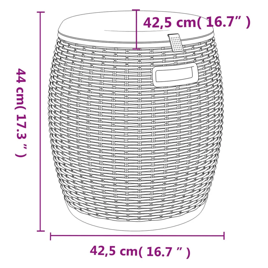 Boîte de rangement de jardin 4 en 1 noir polypropylène - 9