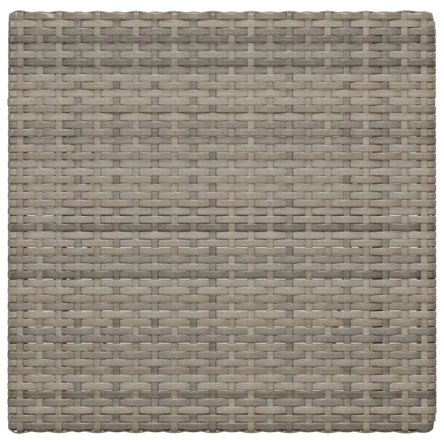 Table de bistrot pliante Gris 55x54x71 cm Résine tressée - 5