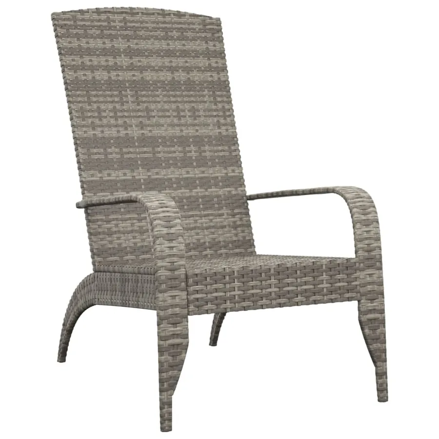 Chaise de jardin Adirondack Gris Résine tressée - 2