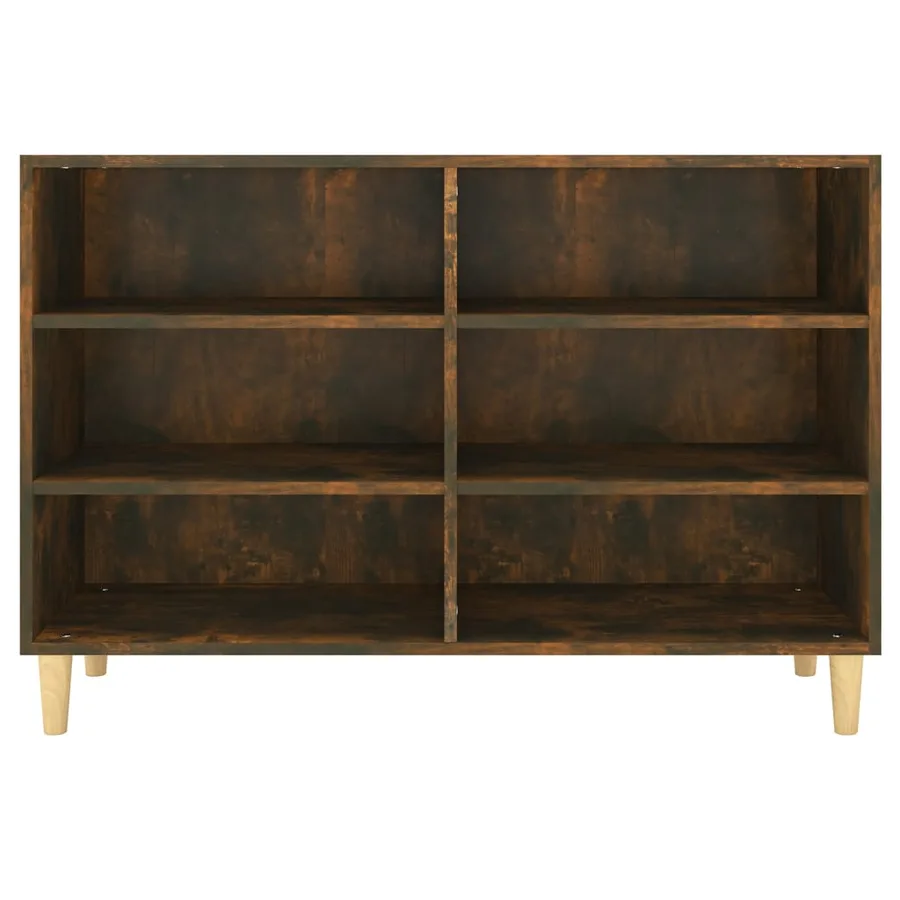 Buffet chêne fumé 103,5x35x70 cm bois d'ingénierie - 4