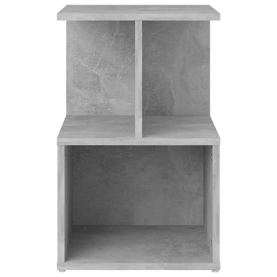 Table de chevet gris béton 35x35x55 cm bois d'ingénierie - 3