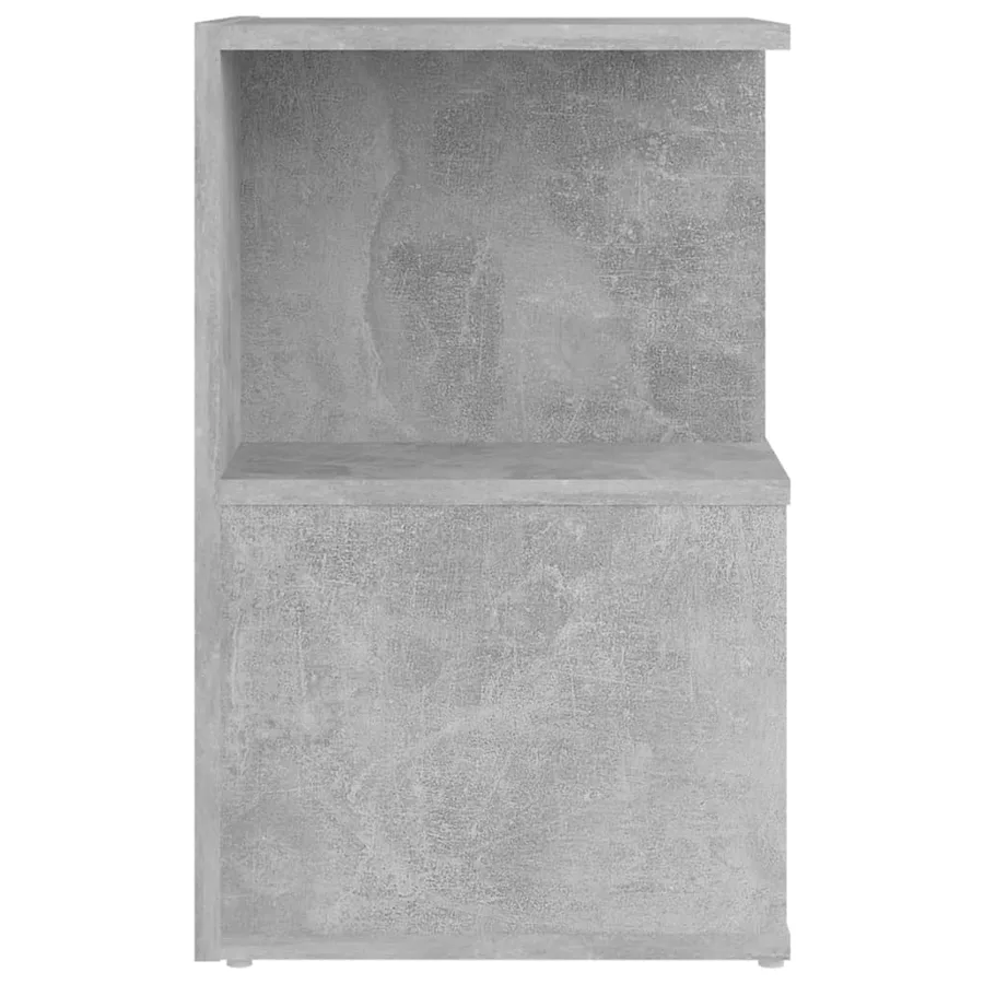 Table de chevet gris béton 35x35x55 cm bois d'ingénierie - 4