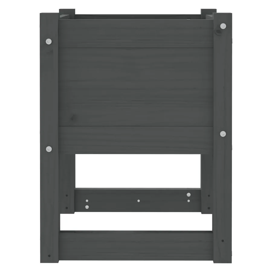 Jardinières 2 pcs Gris 40x40x52,5 cm Bois massif de pin - 6