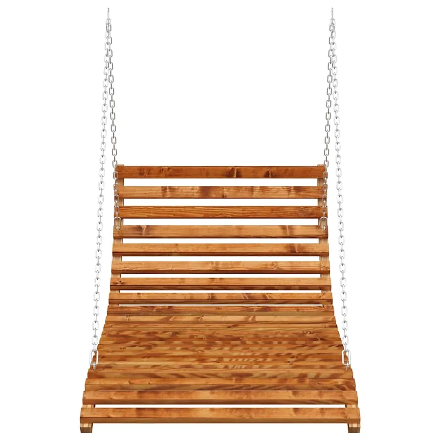 Lit balançoire Bois courbé avec finition en teck 115x147x46 cm - 3