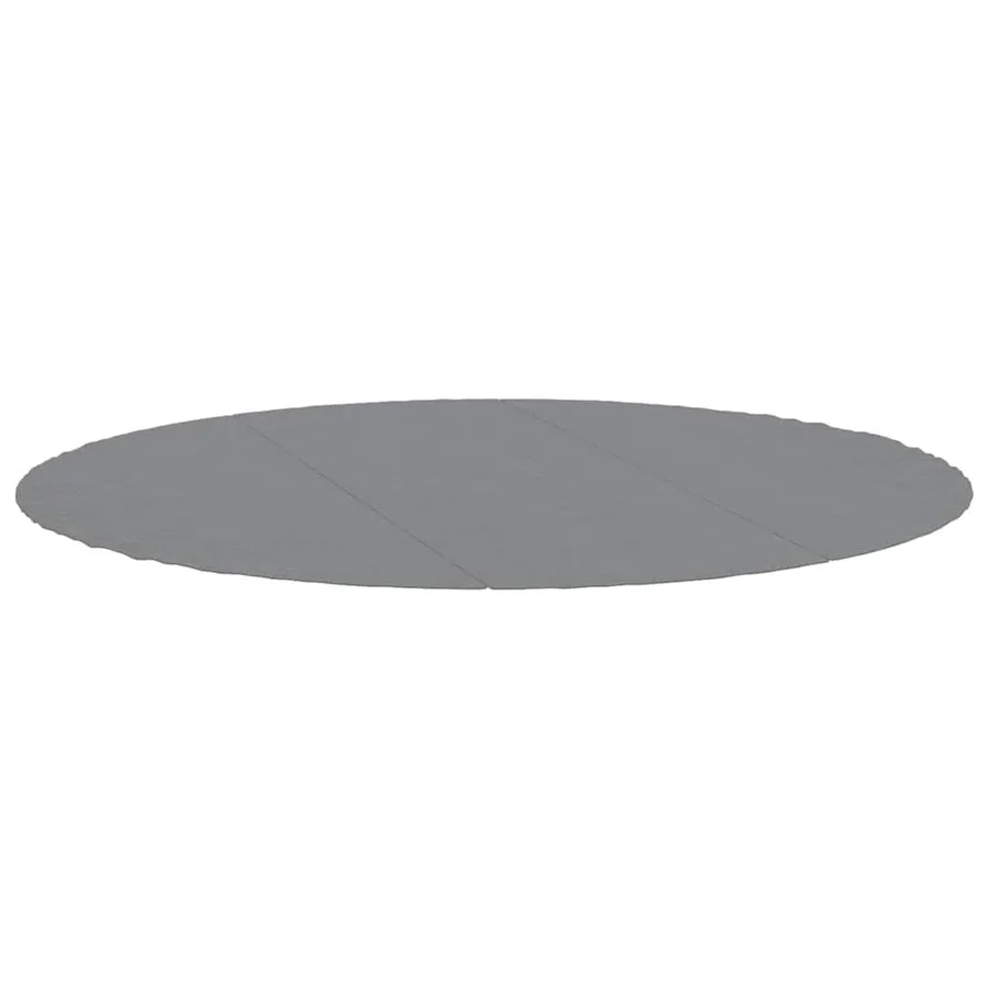 Bâche de piscine gris clair Ø396 cm géotextile polyester - 2