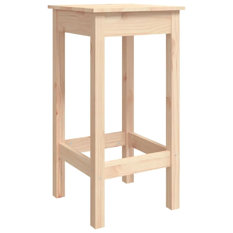 Ensemble de bar 3 pcs Bois de pin massif - 8
